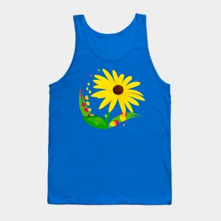 Artistic Flower Splash Tank Top